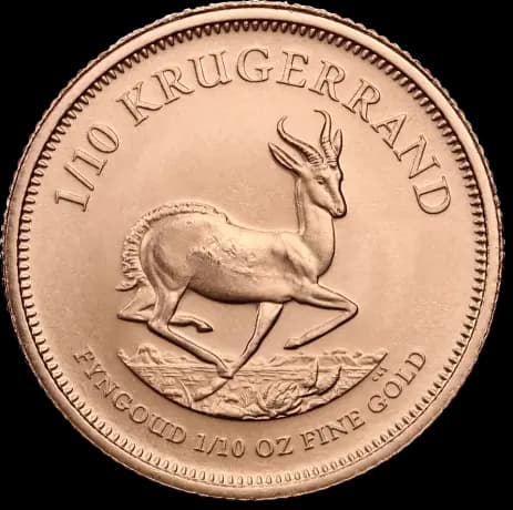 1/10 oz Krugerrand Gold Coin | Mixed Years | Uncirculated