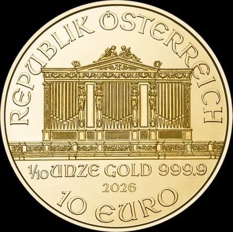 1/10 oz Vienna Philharmonic Gold Coin | 2026