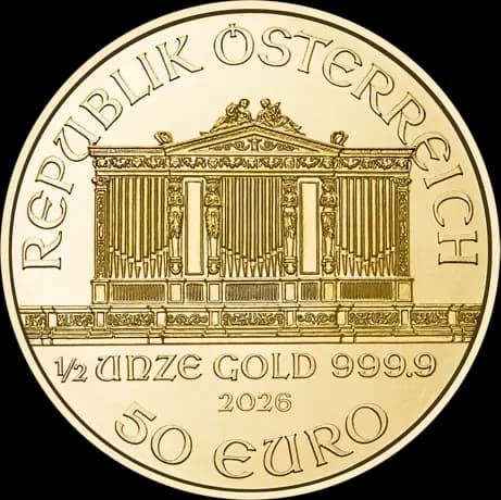 1/2 oz Vienna Philharmonic Gold Coin | 2026