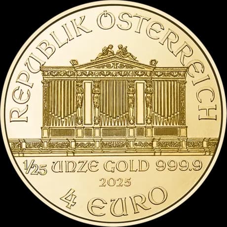 1/25 oz Vienna Philharmonic Gold Coin | 2025
