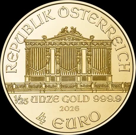 1/25 oz Vienna Philharmonic Gold Coin | 2026