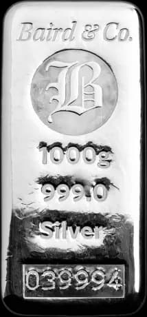 1 Kilo Silver Bar | Baird & Co.