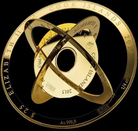 1 oz Cook Island Armillary Valcambi Gold Coin