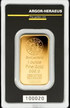 1 oz Gold Bar | Argor-Heraeus
