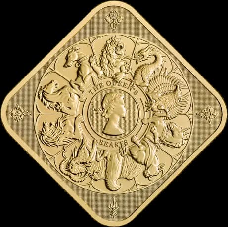 1 oz Queen's Beast Completer Gold Bar | Royal Mint