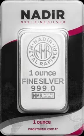 1 oz Silver Bar | Nadir Metal Rafineri
