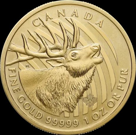 1 oz Call of the Wild The Elk .99999 Gold Coin (2017)