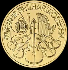 1 oz Vienna Philharmonic Gold Coin | 2nd Choice | Backdated