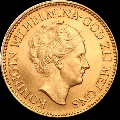 10 Dutch Guilders Wilhelmina | Gold | 1892-1933