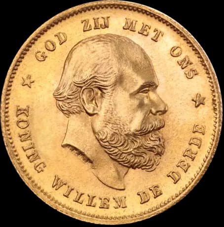 10 Dutch Guilders Willem III | Gold | 1875-1889