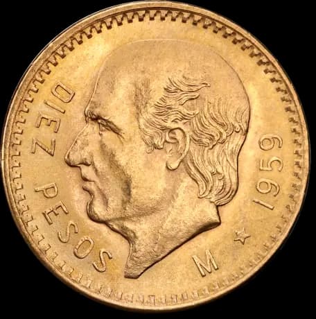 10 Mexican Pesos Hidalgo | Gold | 1905-1959