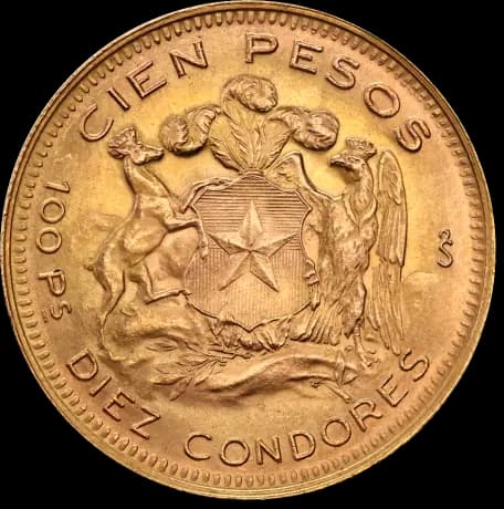 100 Chilean Peso Liberty Gold Coin (1895-1980)