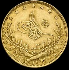 100 Turkish Kurush Piastres | Gold | Mixed Years