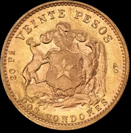 20 Chilean Pesos Liberty | Gold | 1926-1980