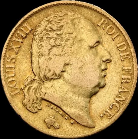20 Franc Louis XVIII Gold Coin | 1814-1824
