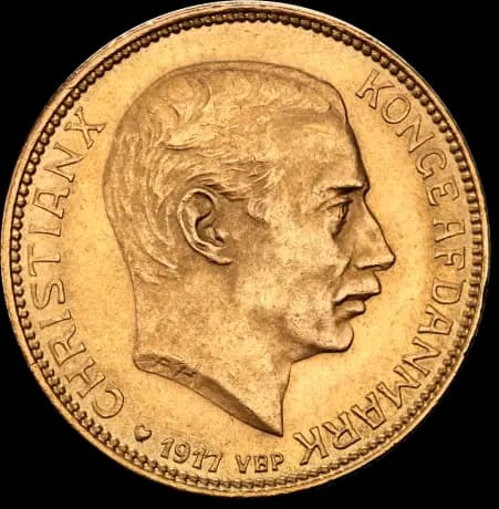 20 Kroner Christian X Denmark Gold Coin | 1913-1917