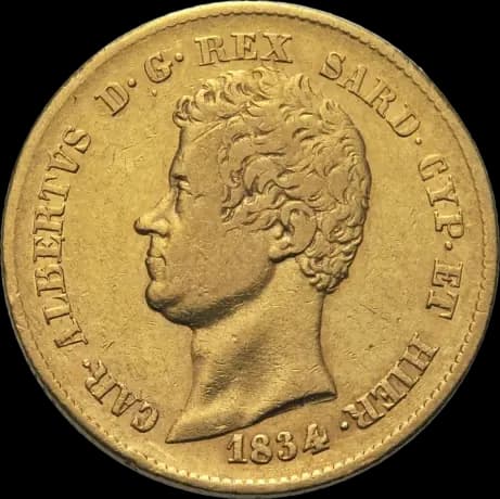 20 Lira Sardinia Charles Albert | Gold | 1831 - 1849