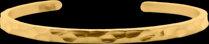 24kt Gold Classic Hammered Cuff