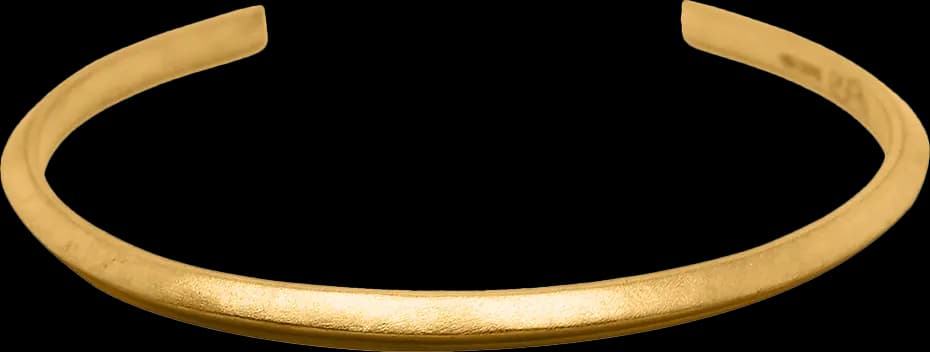 24kt Gold Classic Ridged Cuff