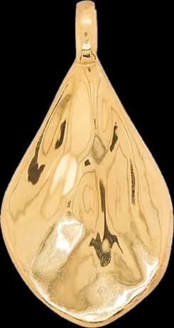 24kt Gold Molten Drop Pendant