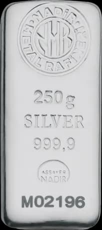 250g Silver Bar | Nadir Metal Rafineri