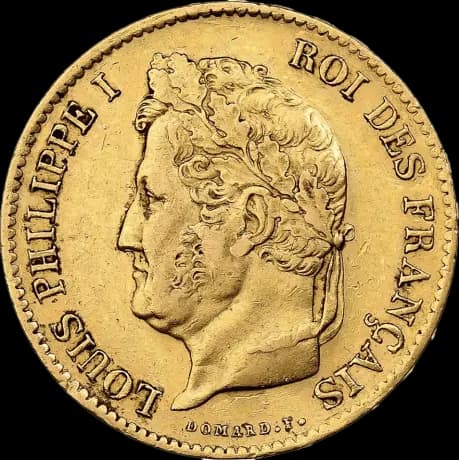 40 French Francs Louis Philippe I | Gold | 1831-1839