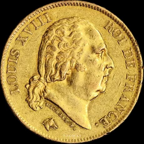 40 French Francs Louis XVIII | Gold | 1816-1824