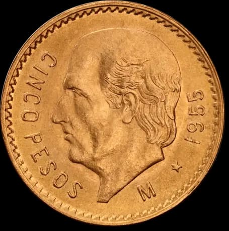 5 Mexican Pesos Hidalgo | Gold | 1905 - 1955