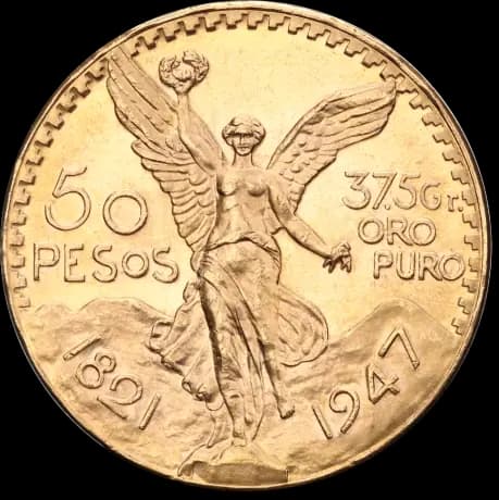 50 Gold Mexican Pesos | 1821-1947