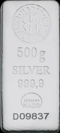 500g Silver Bar | Nadir Metal Rafineri