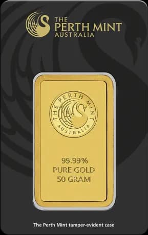 50g Gold Bar | Perth Mint | with Certificate
