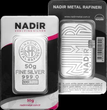 50g Silver Bar | Nadir Metal Rafineri