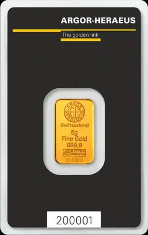 5g Gold Bar | Argor-Heraeus
