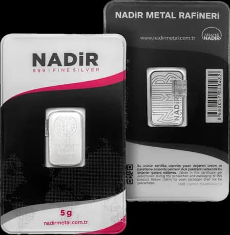 5g Silver Bar | Nadir Metal Rafineri
