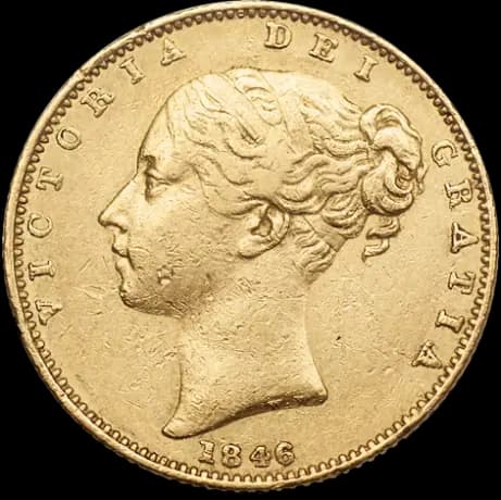 Queen Victoria Young Head Half Sovereign Gold Coin (1837-1887)