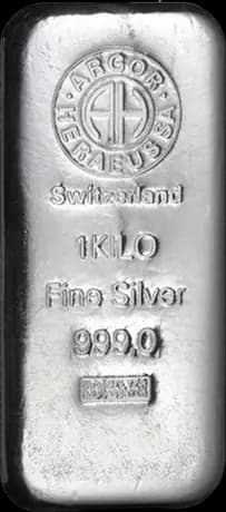 1 Kilo Silver Bar | Argor-Heraeus