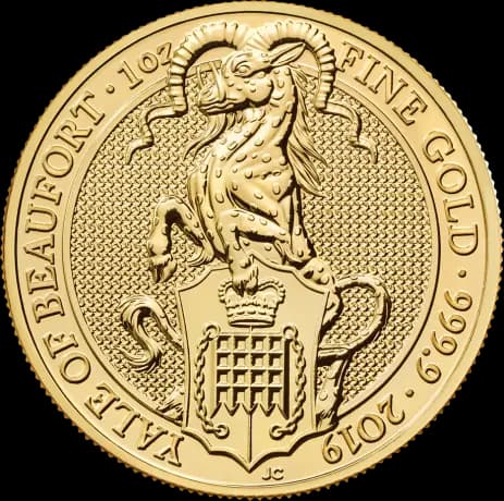 1 oz Queen's Beasts Yale of Beaufort Gold Coin (2019)