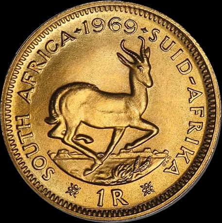 South African 1 Rand Gold Coin (1961 - 1983)