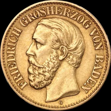 10 Mark Grand Duke Friedrich I Baden | Gold | 1872-1901