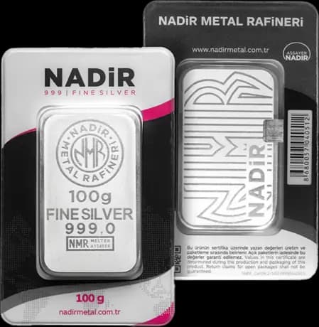 100g Silver Bar | Nadir Metal Rafineri | Minted