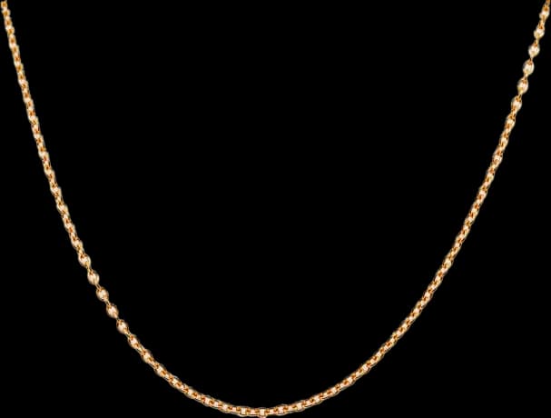 22kt Gold Round Cable Chain Necklace