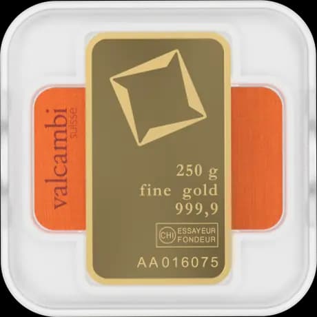 250g Gold Bar | Valcambi | Minted