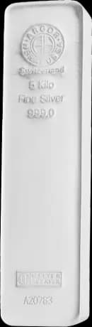 5 Kilo Silver Bar | Argor-Heraeus